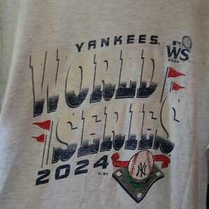 47 Brand Gray T Shirt Men Yankees World Series 2024 Size S NWT